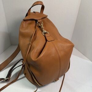 Rebecca Minkoff Julian Leather Backpack, Medium, Caramel Brown